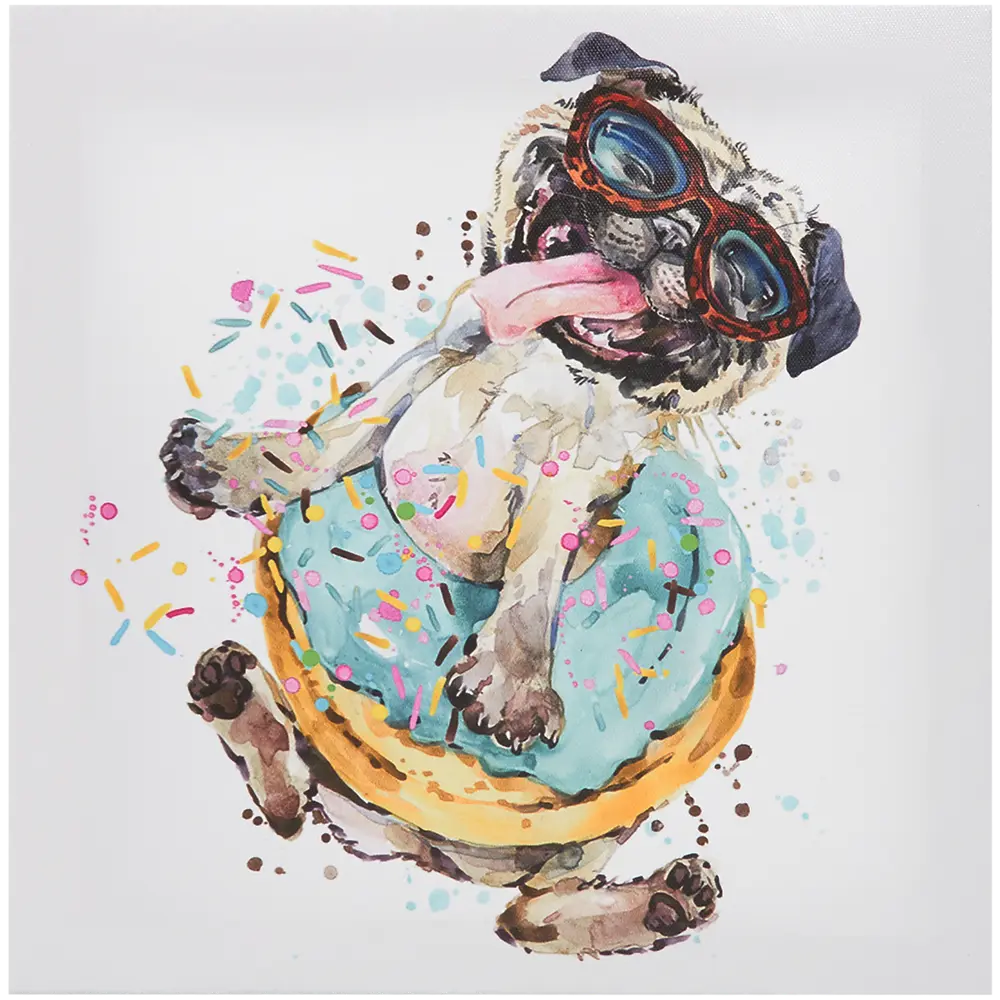 Картина на холсте «Собачка в очках» 30x30 см 82402328 STLM-2063223 Santreyd 