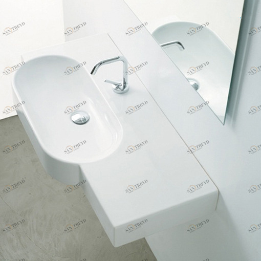 OV125SX101 Подвесная раковина настенная овальная Disegno Ceramica  белая 