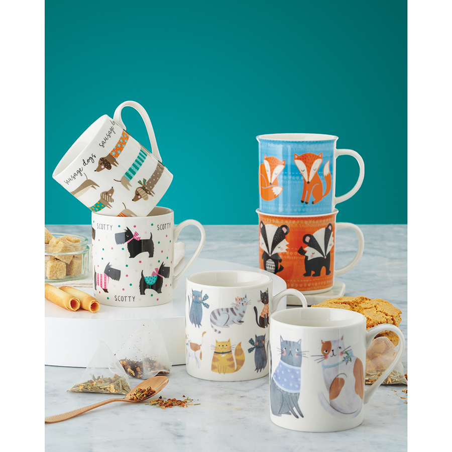 P_0059.599BC Кружка cosy cats Коты 340 мл Price&Kensington  - Вид №1