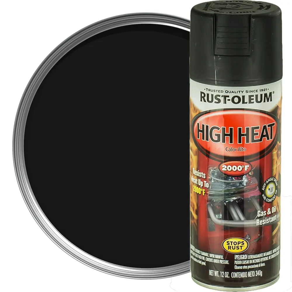 Краска аэрозольная термостойкая для печей и каминов Rust-Oleum 340 г STLM-2095898