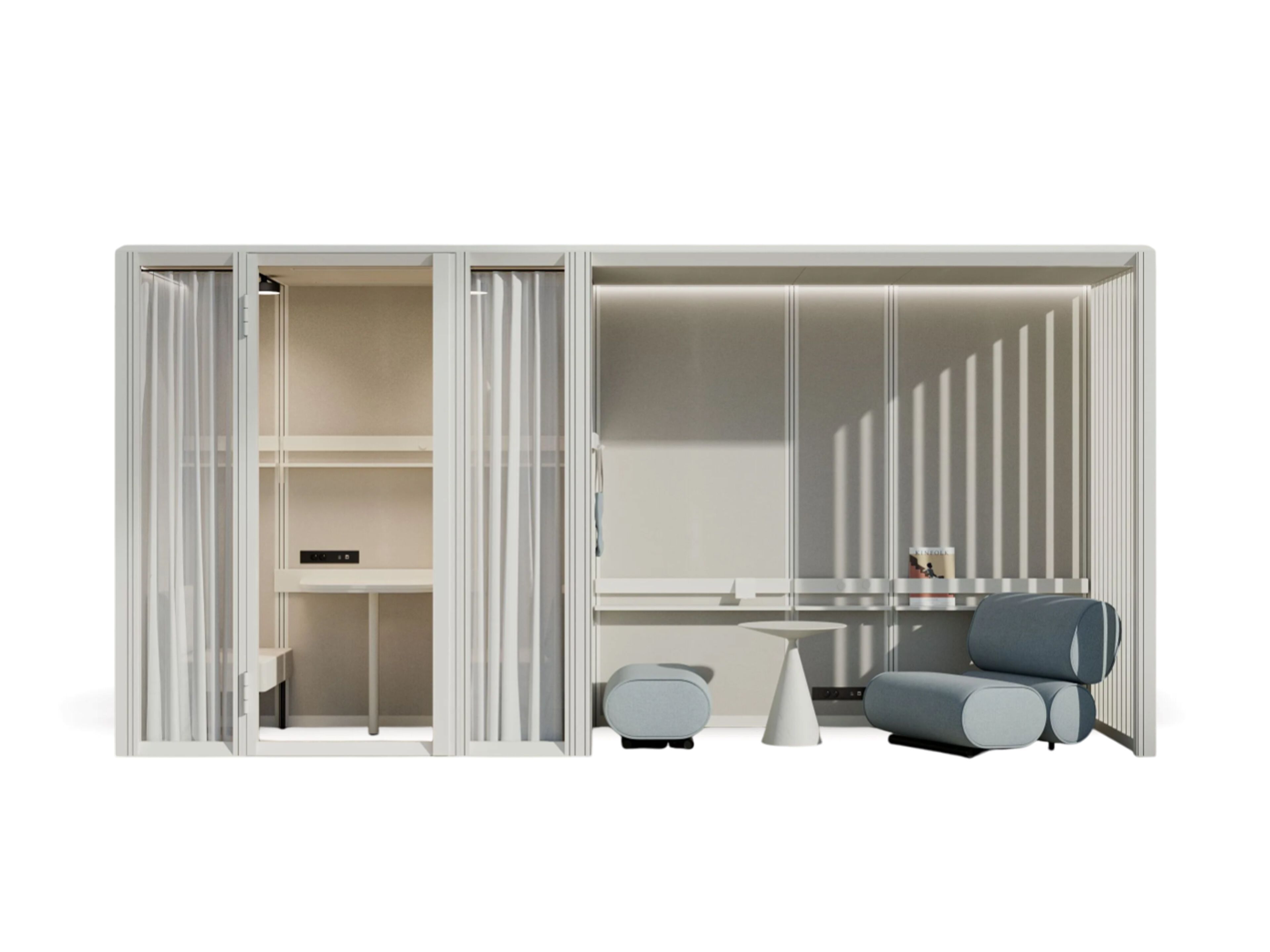 Модульный офисный остров из алюминия и стекла Mute Modular ARCH-00150205 - Вид №5