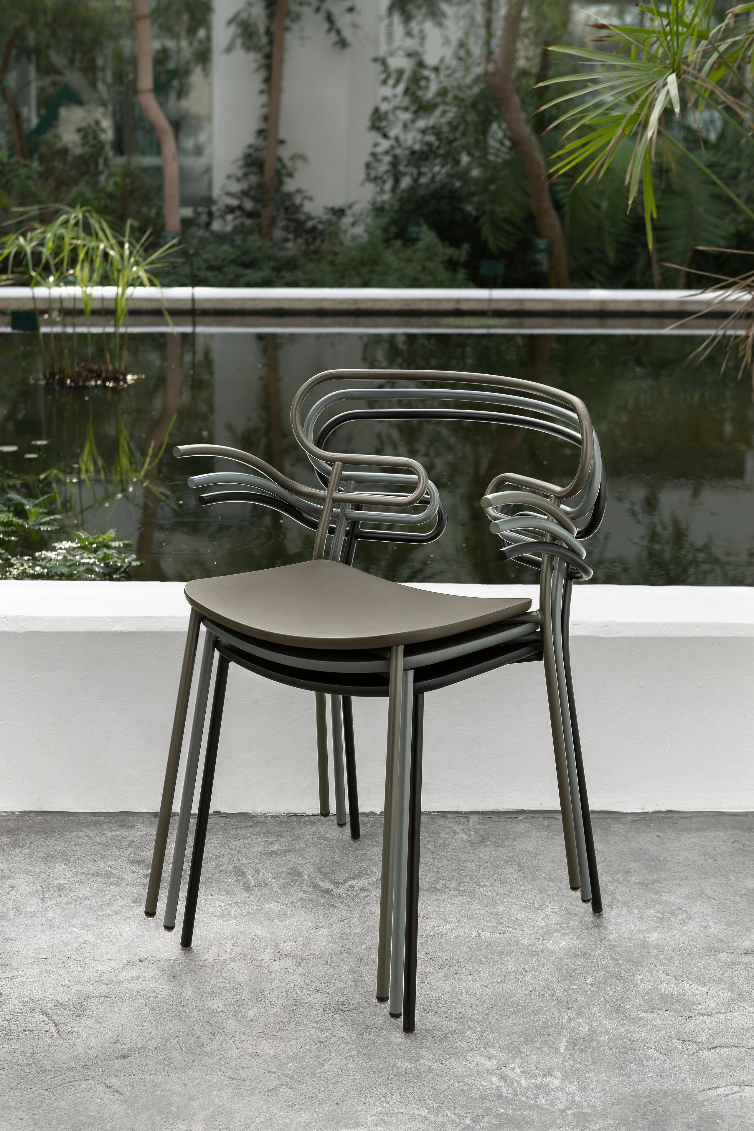 Металлический и полиуретановый стул с подлокотниками TrabA' Генуя ARCH-00122087 - Вид №7