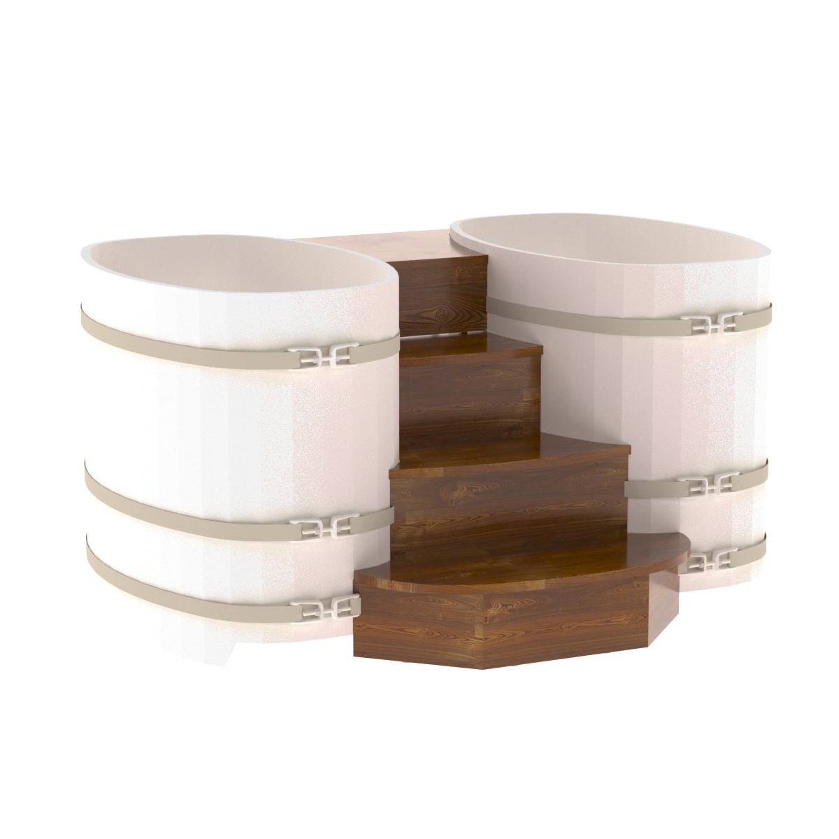 2333 Подиум на 2 купели 0,76х1,16 СЛ морёный Alyarus 