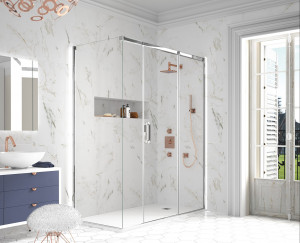 Дверь душевая для установки с боковой панелью GSC1800H L или R Merlyn Arysto Хромированный