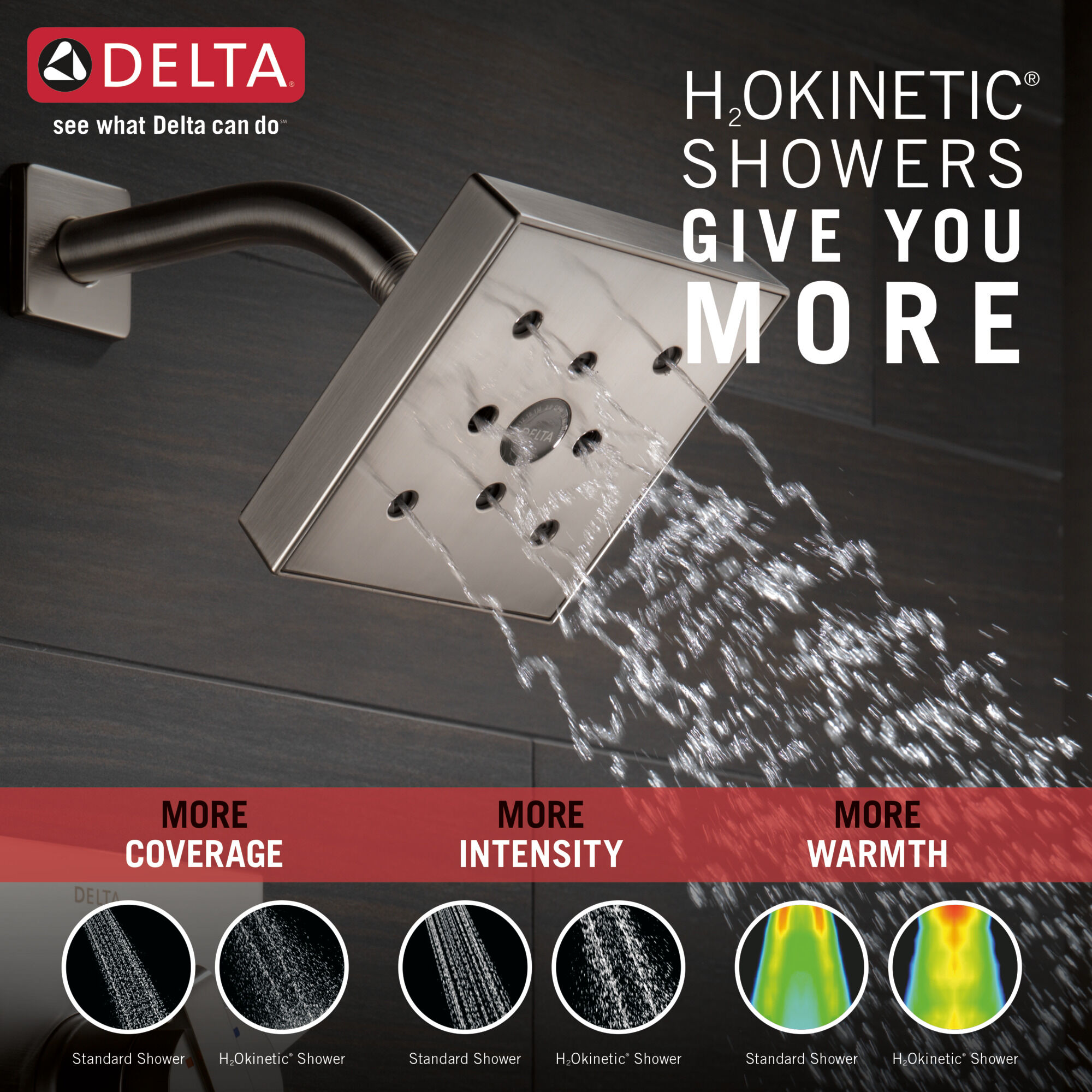 T14467-SS Monitor® 14 Series H2Okinetic® для ванны и душа Delta Faucet Ara Нержавеющая сталь - Вид №1