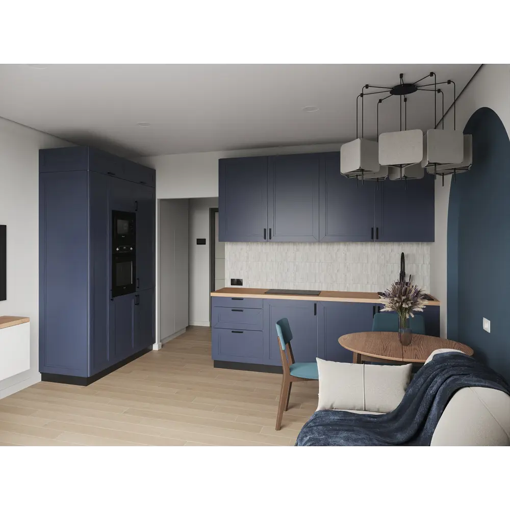 KONSENSA Фасад Котлас синий для кухни 40×102 см с геометрической филенкой 89409640 STLM-1583257 - Вид №6