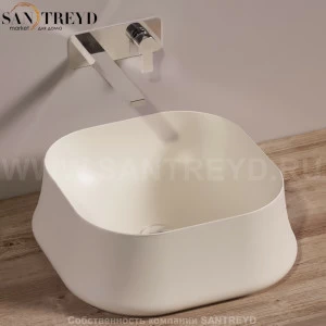 SH06SABBIAMATT Накладная раковина на столешницу  квадратная Simas Sharp