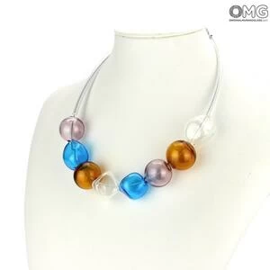 2479 ORIGINALMURANOGLASS Ожерелье Античность с венецианскими бусинами - муранское стекло - Original Murano Glass OMG 45 см
