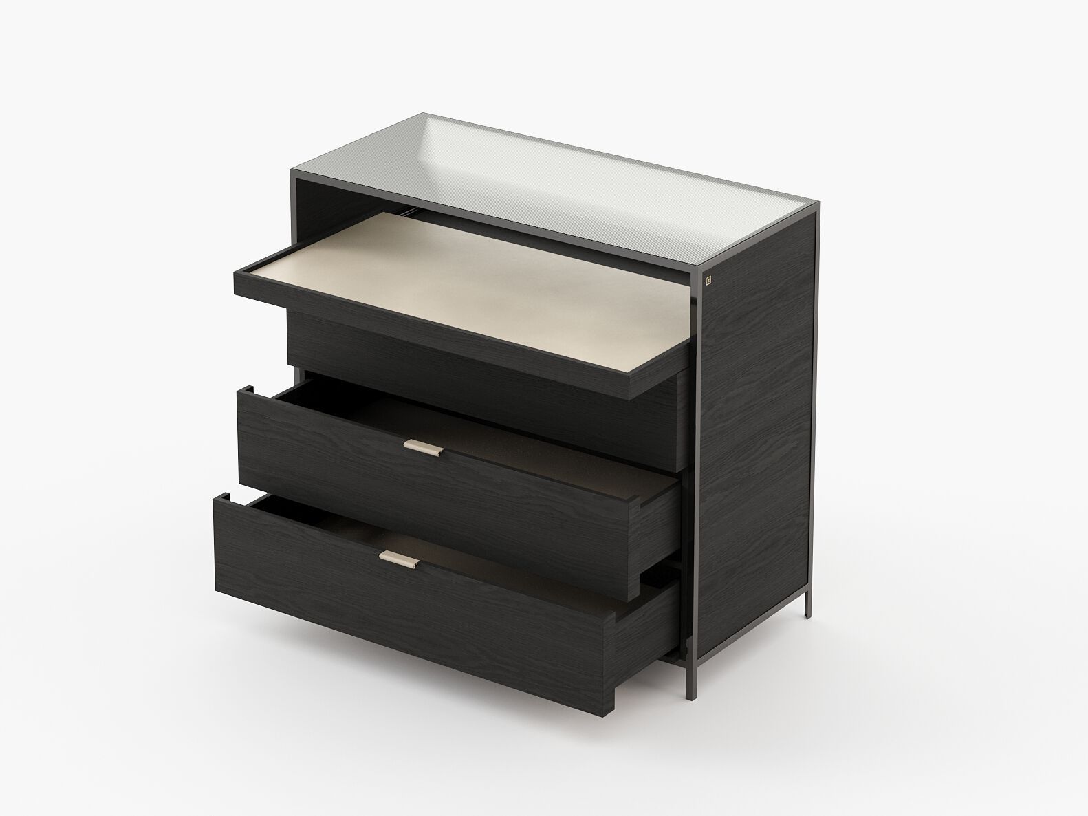 Деревянный и стеклянный комод Laskasas Canvas ARCH-00134706 - Вид №1