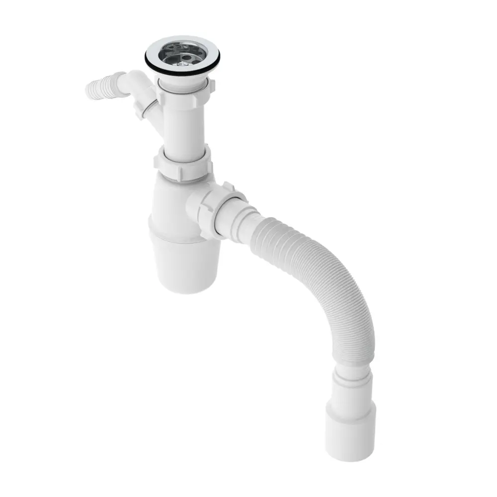 Сифон для мойки с отводом для стиральной машины d 50 мм АКВАТЕР STLM-2000645