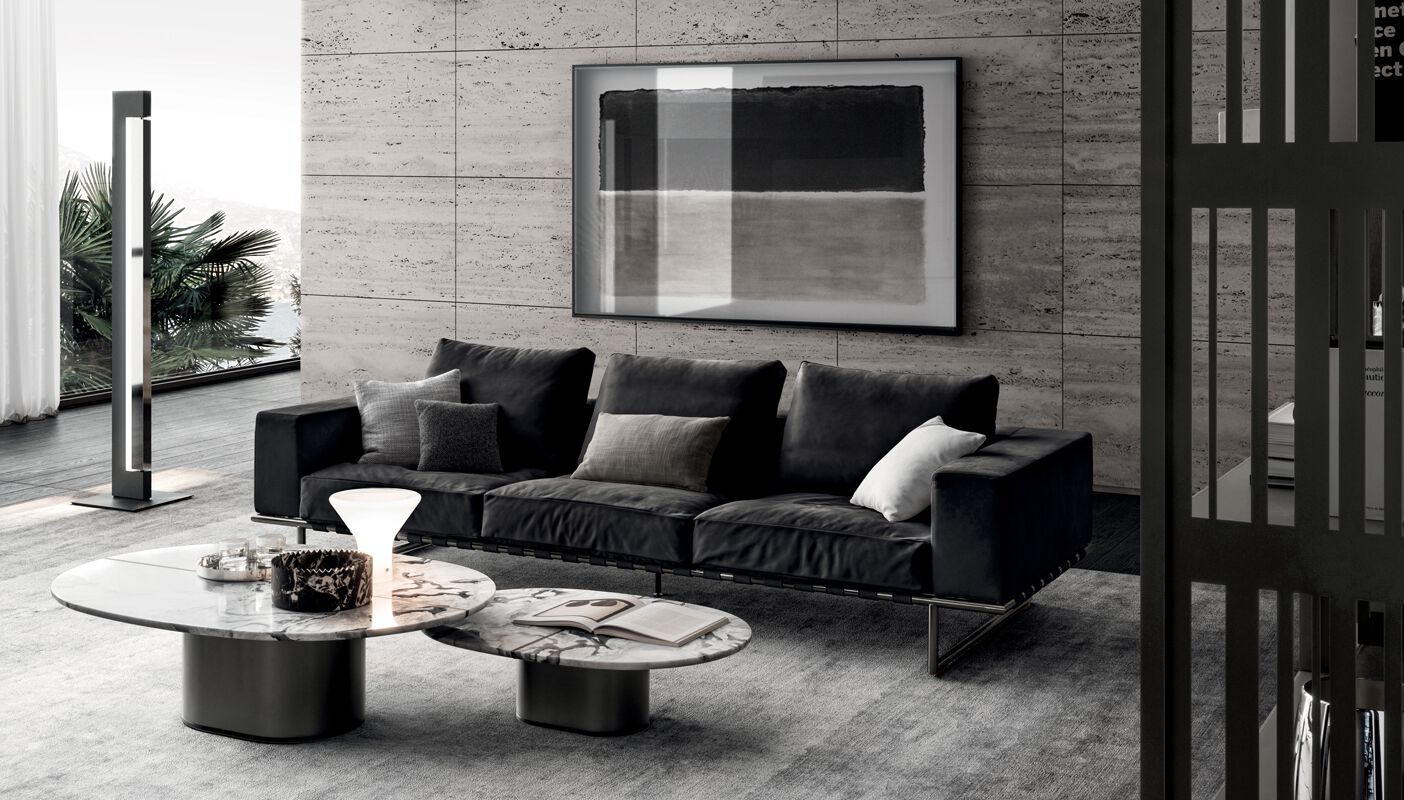 Мраморный низкий овальный журнальный столик для гостиной i 4 Mariani GIOTTO ARCH-00051674 - Вид №2