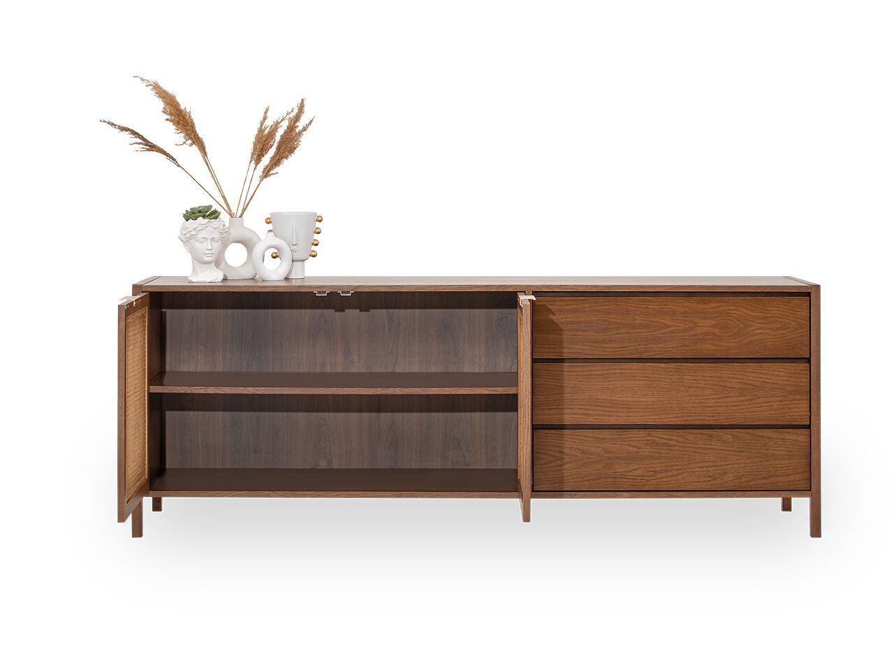 Деревянная и плетеная мебель с распашными дверцами и ящиками NDESIGN глина ARCH-00111339 - Вид №1