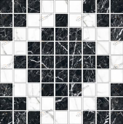 Мозаика Black & White K-61(60)/LR/m01 Mix 30x30 Kerranova sun-id-328940