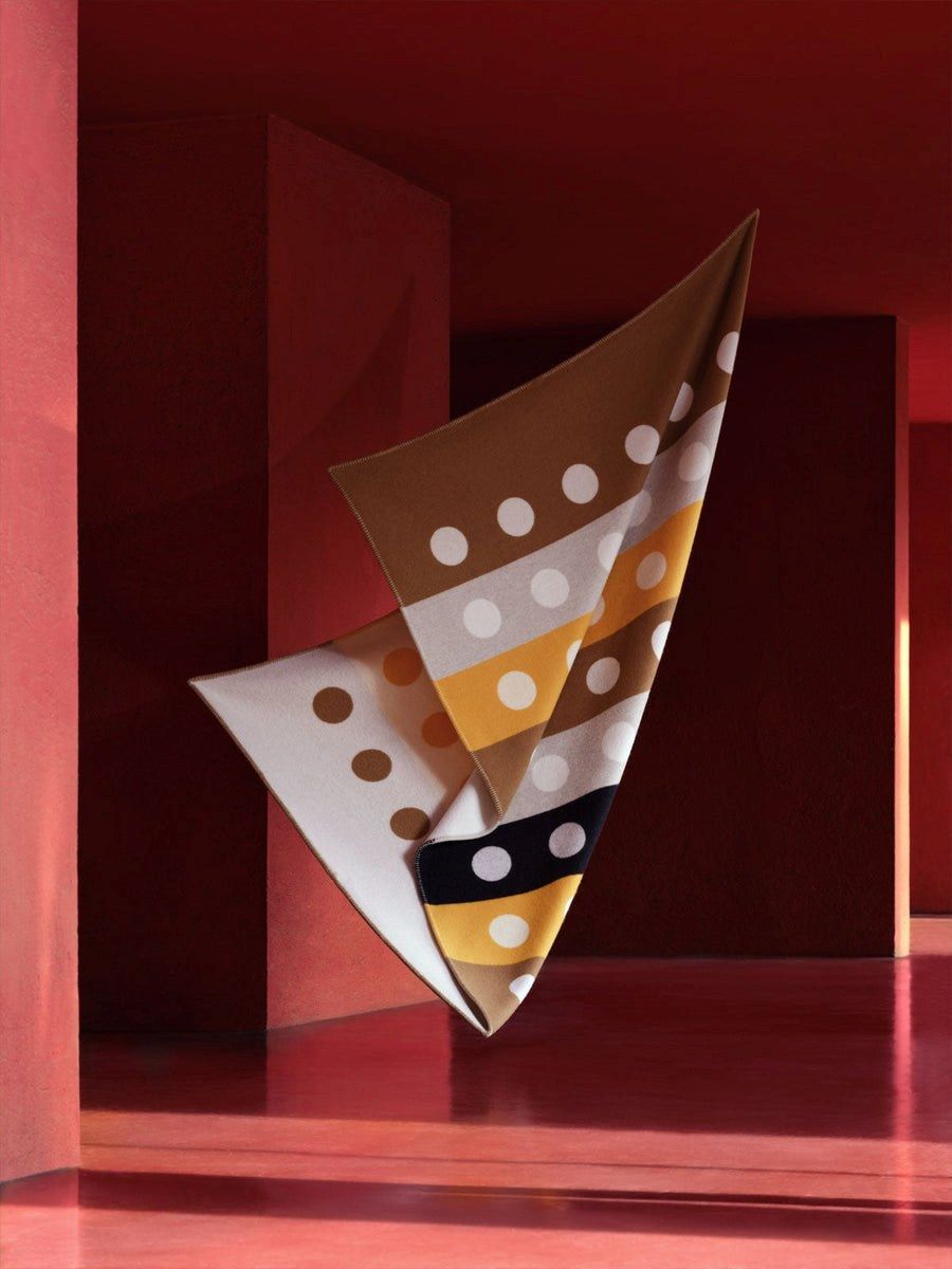 Plaid double face a pois e a righe in lana merino Lanerossi Memory is my Home ARCH-00100382 - Вид №23