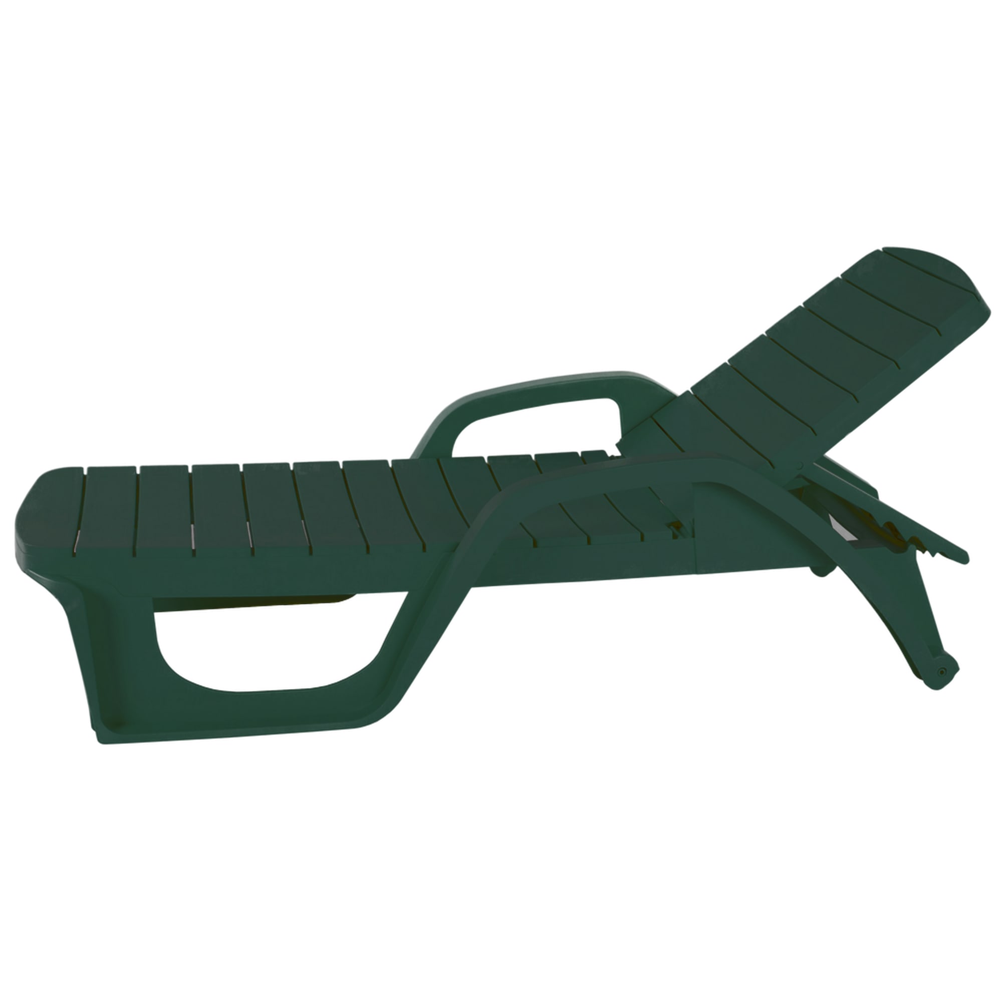 88243234 Шезлонг Элластик-пласт Прованс 195x72x45 см пластик зеленый Santreyd  - Вид №1