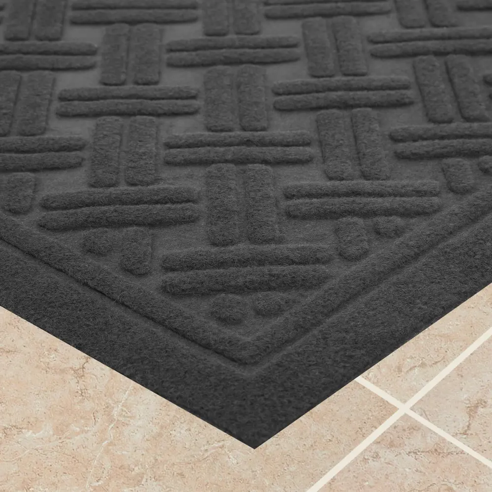 Коврик Inspire Lenzo для прихожей - темно-серый с переработанным материалом 82761222 STLM-0035638 - Вид №1
