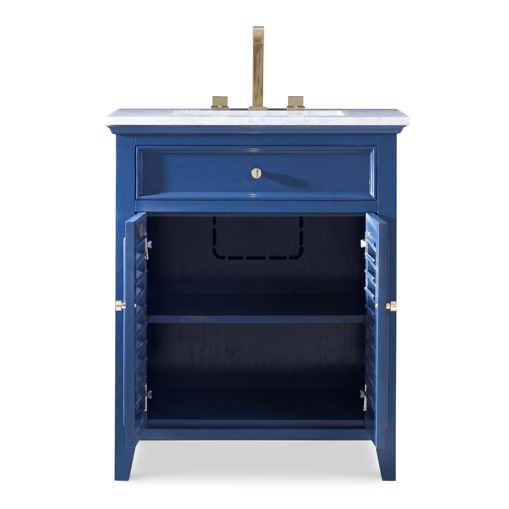 Тумбочка, Petite (до 33,5) 17590-110-221 Louvered Medium Sink Chest - Cadet Blue Ambella  - Вид №3