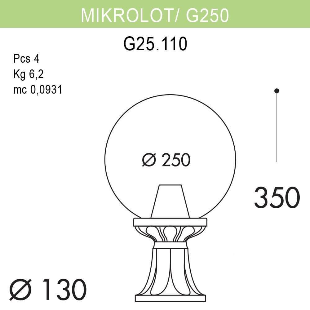 Уличный светильник Fumagalli Microlot/G250 G25.110.000.AYE27 FUMAGALLI MICROLOT, G250 273175 Черный  - Вид №1