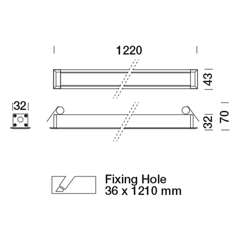 8492666 Встраиваемый в потолок светильник Platek MINI CORNICHE Incasso soffitto  MINI CORNICHE Ceiling recessed 1200 mm - LED 4000K diffuse  - Вид №10