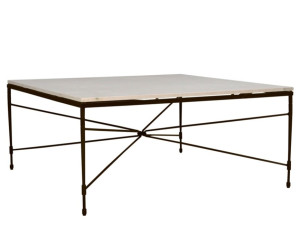 Квадратный стол из смолы и нержавеющей стали