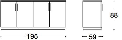 VOLPI Комод деревянный с распашными дверцами Luigi volpi Lv-13004 - Вид №2