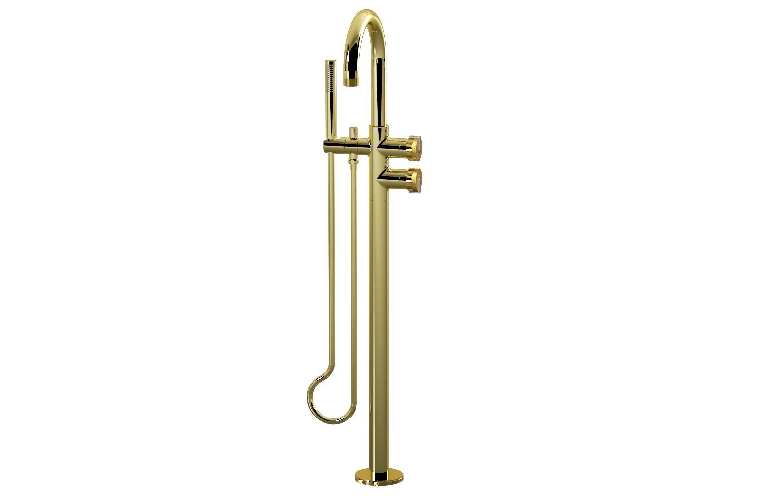 E-11554-R1BAU-L1BNi-PB Смеситель напольный отдельностоящий (внешняя часть) GRAFF MOD+
