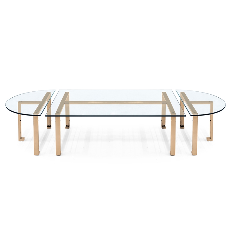 450149-02 ABHIKA КОФЕЙНЫЙ СТОЛ KOMPO H40 200X80 SILVER  - Вид №1