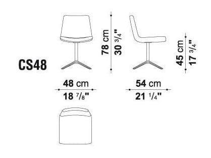 Тканевый спиц мягкий поворотный стул B&B Italia Project космос ARCH-00050680 - Вид №3