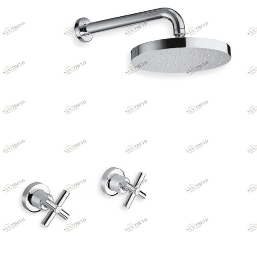 CRIEV117 Смеситель для душа скрытого монтажа в сборе с верхним душем с защитой от известкового налета Cristina Rubinetterie 