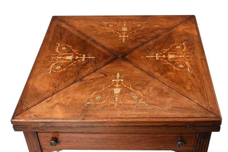 SOR27448 Эдвардианский карточный стол ijlbrown  - Вид №7