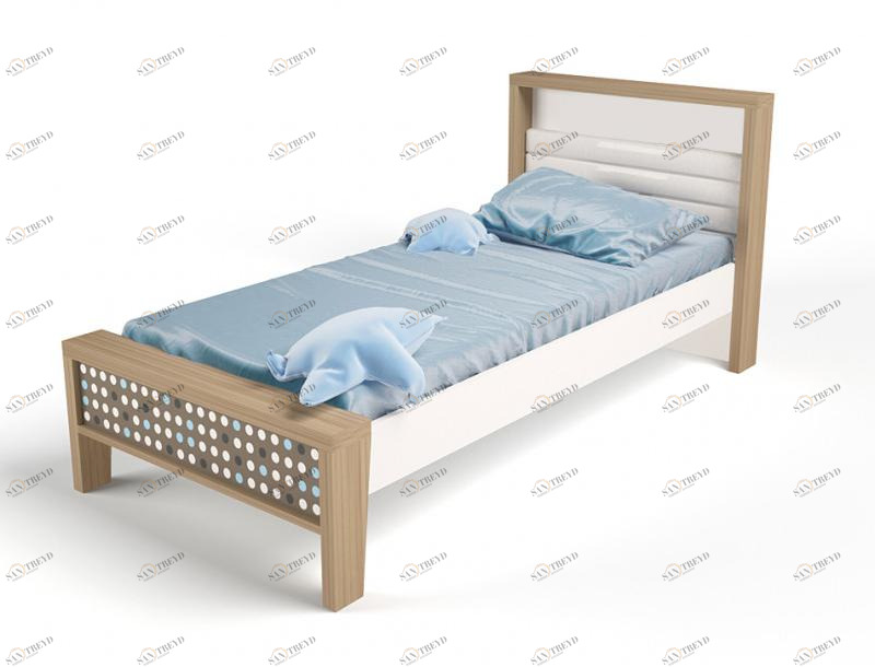 Кровать ABC-KING 160х90 №1 MIX №1 (голубой) 4631147960931