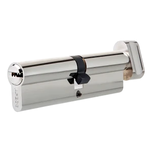 Цилиндр Apecs SM-100(40C/60)-C-NI, 40x60 мм, ключ/вертушка, цвет никель