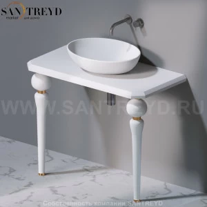 AeT ITALIA Deco Консольный столик с индивидуальными ножками и белой деревянной столешницей C270B