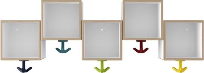 M20.03.006 Модуль удлинительного ряда асимметричный, 5 мест с эластичными тройными крючками HEWI Kids - Вид №1