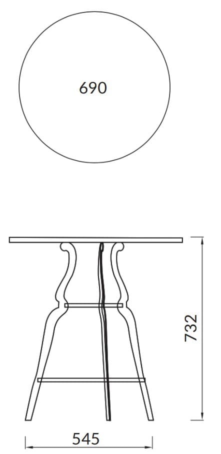 Круглый стол HPL ALMA DESIGN бистро ARCH-00043028 - Вид №8
