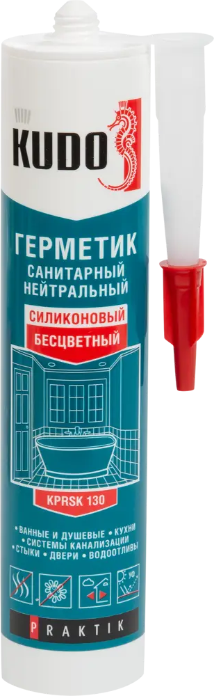 Силиконовый герметик KUDO Praktik для влажных помещений 84579987