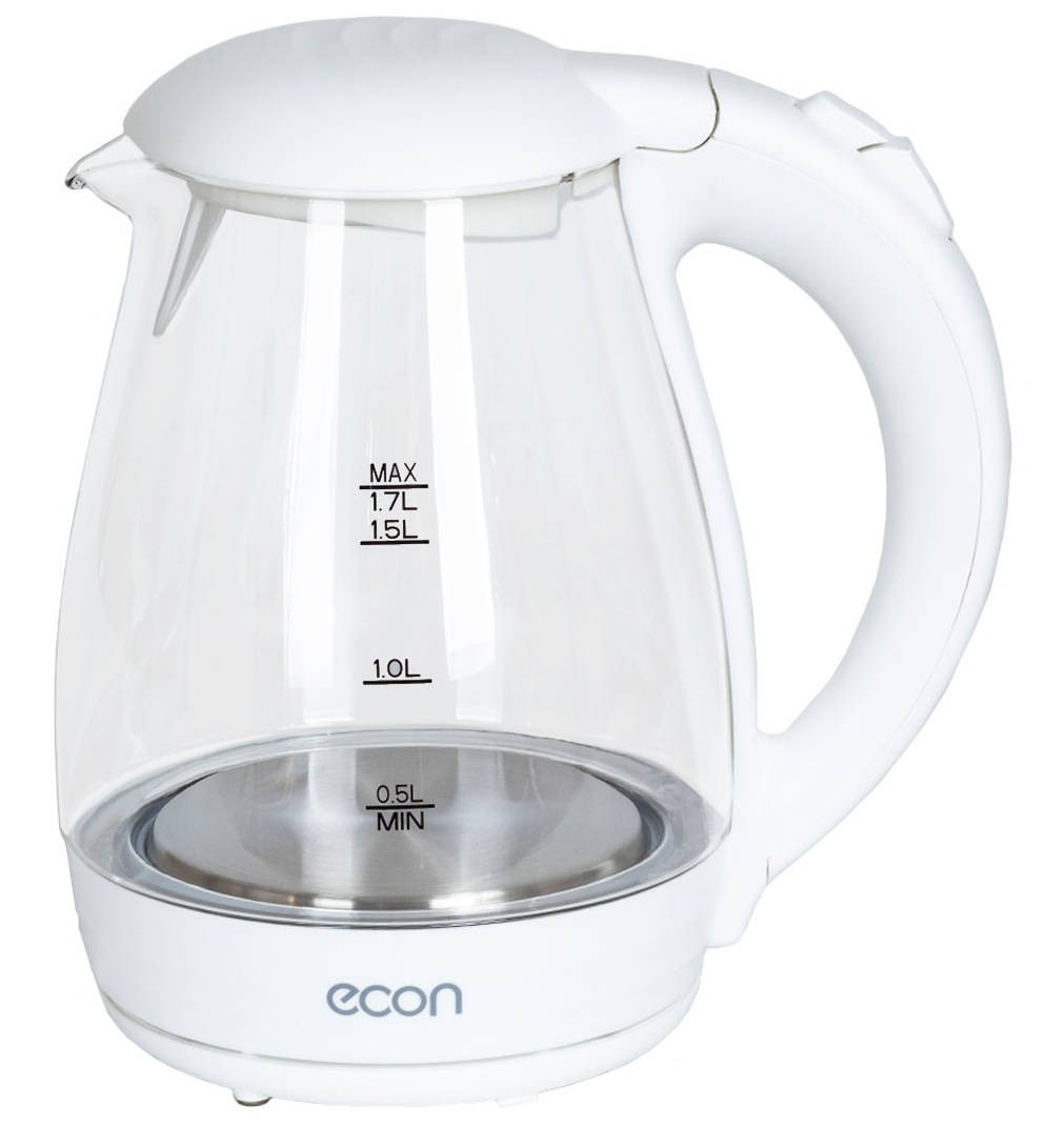 8144993 Электрочайник ECON ECO-1739KE белый STDN-0086522