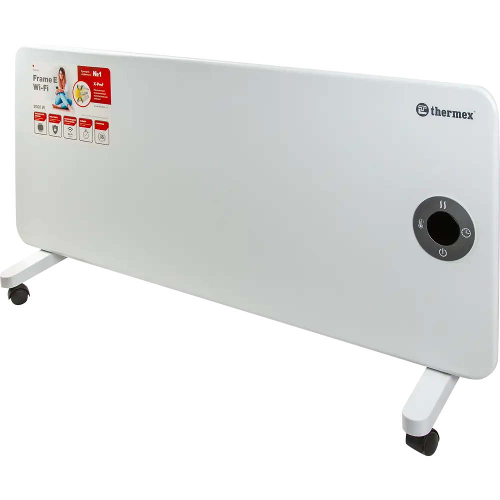 Конвектор электрический Thermex Frame 2000E Wi-Fi с электронным термостатом 2000 Вт STLM-2189393