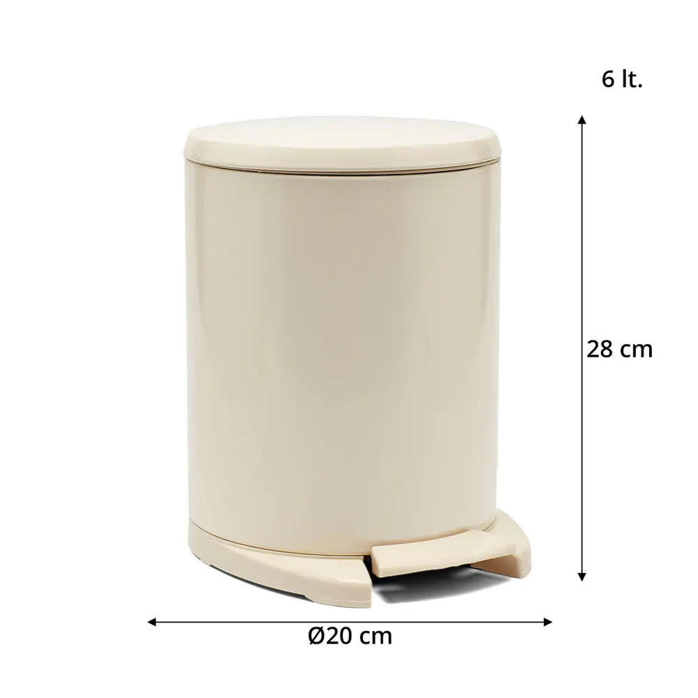 Контейнер для мусора Primanova M-E41-09-09 6 л металл цвет бежевый Cigo STLM-2085334 - Вид №1