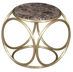 Hamilton Conte Paris Низкий круглый журнальный столик Brass rings