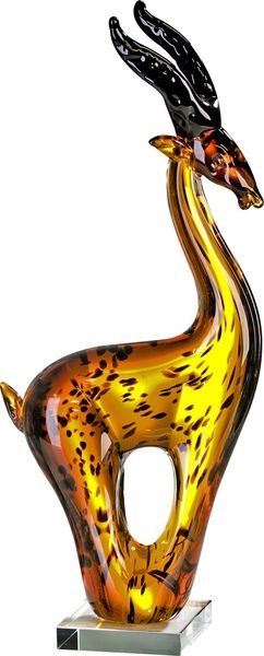 87280 Casablanca, стеклянная скульптура "Газель", цвет желтый Santreyd 