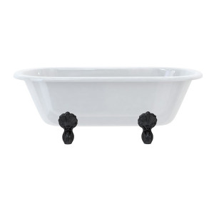 Burlington Двухсторонняя ванна Windsor 170 см с роскошными ножками с ножками Luxury Claw в черном цвете E3 L1B