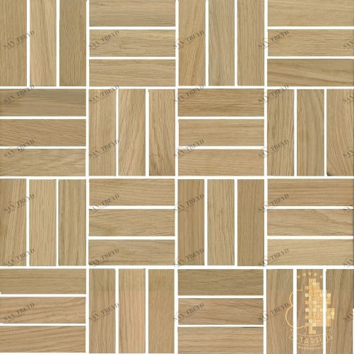 Мозаика и 3D панели из дерева Tarsi Паркет 301 Дуб Селект (Гладкая) 331х331 мм 1401100014