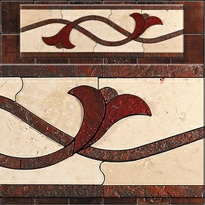 БОРДЮР ИЗ МРАМОРА LI-3 SKALINI FLORAL