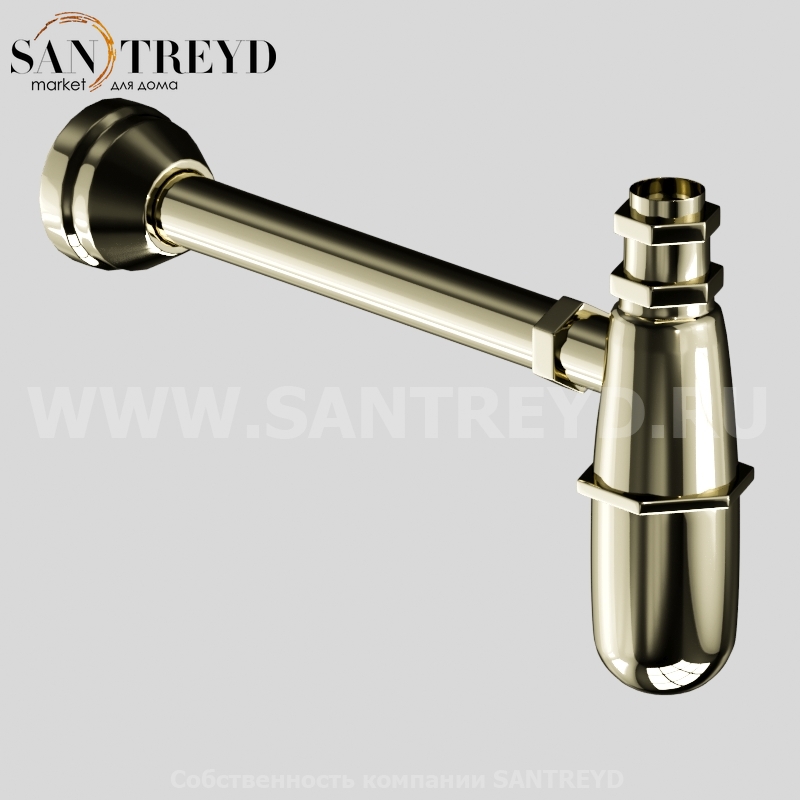 756791 Сифон для раковины Classic 1`1/4, цвет Золотистый Kerasan ACCESSORIES Италия 