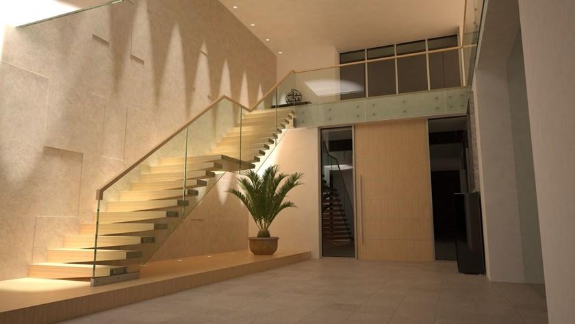 Siller Treppen Самонесущая прямая открытая лестница из дерева и стекла Cantilevered stairs sun-id-1460109 - Вид №2