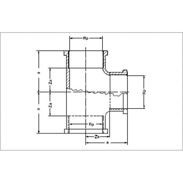 1313034 SANHA 3130 PURAFIT тройник ВР 3/4 мм  - Вид №1