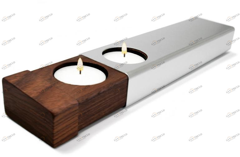 KONSTANTIN SLAWINSKI Подсвечник из алюминия и дерева sun-id-1348212