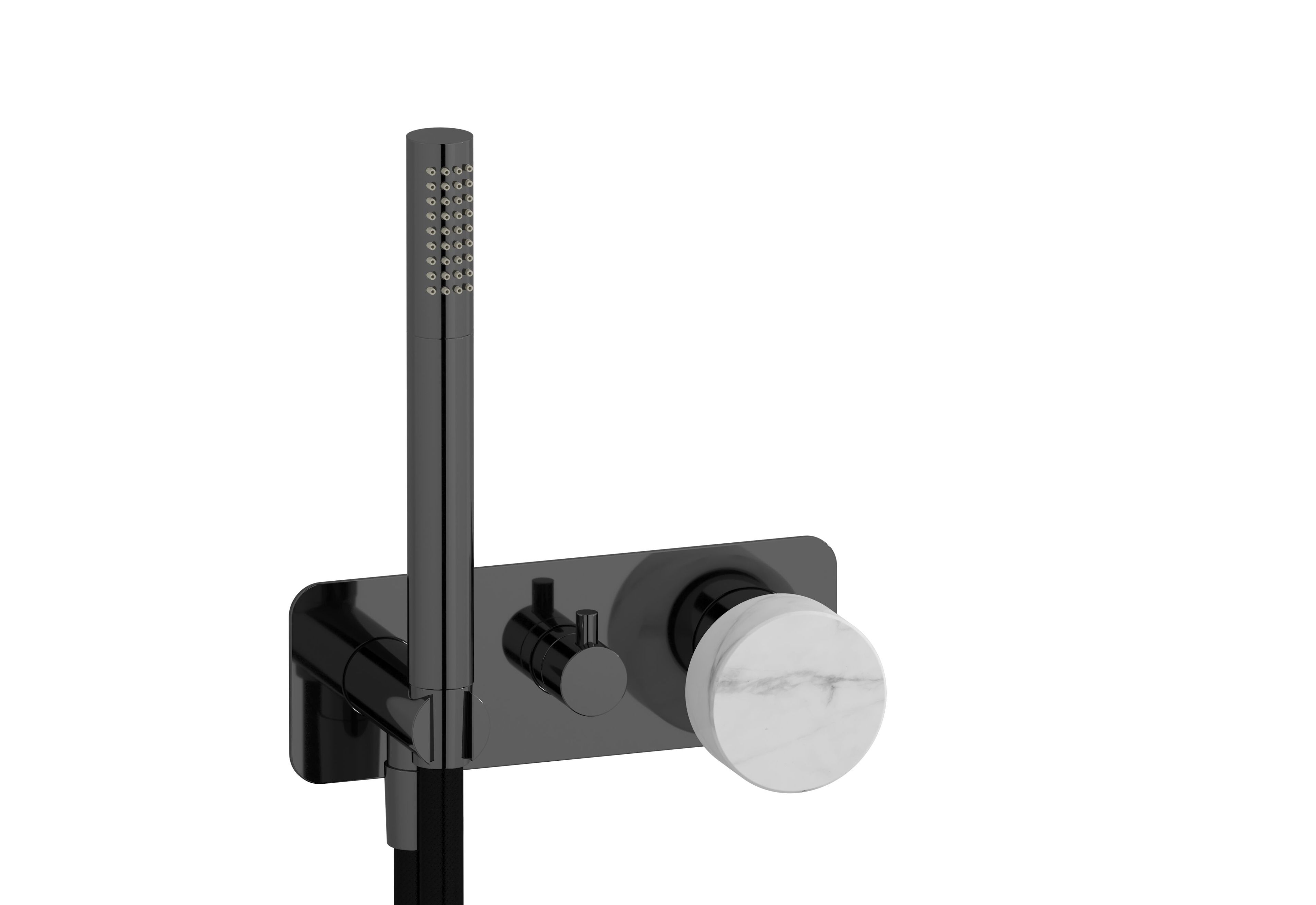 Смеситель для душа с 3 отверстиями из мрамора с ручным душем IB мрамор + мрамор Elle ARCH-00100766 - Вид №2