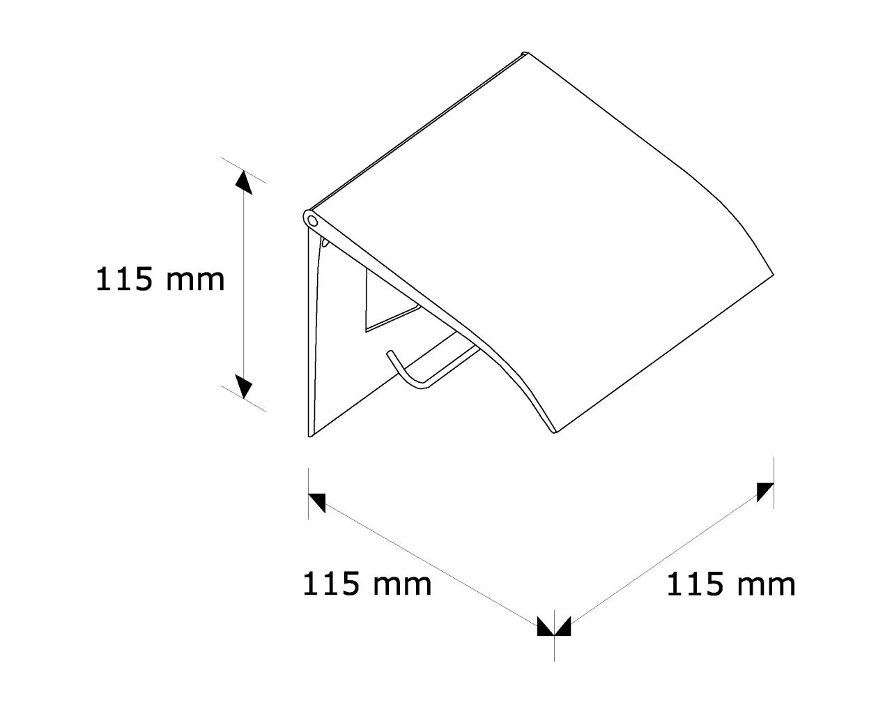 U1S Держатель туалетной бумаги металлический, ПОЛИРОВАННАЯ СТАЛЬ Merida  - Вид №1